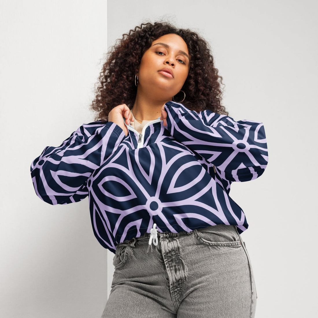 Women’s cropped windbreaker - Divine Janisal Design