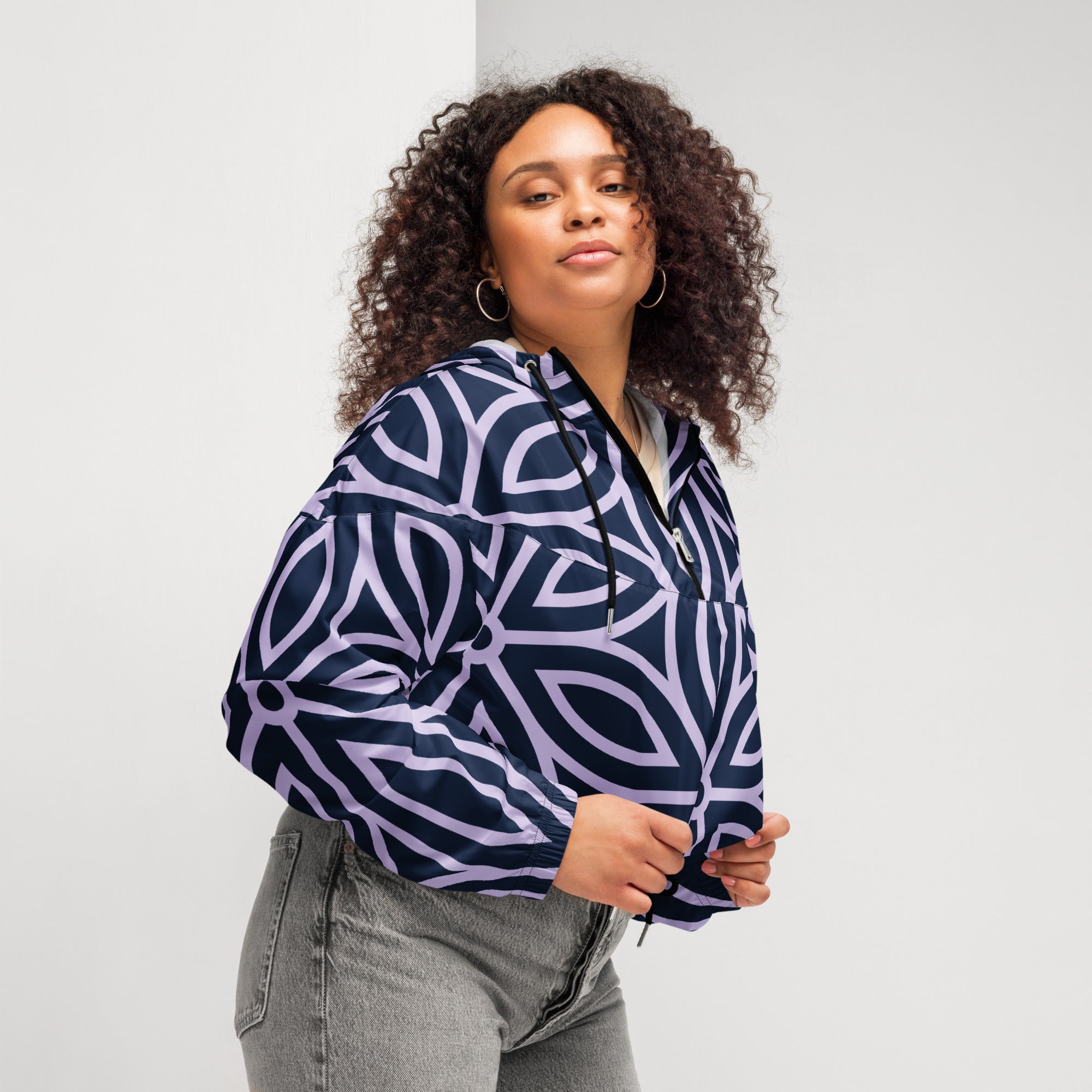 Women’s cropped windbreaker - Divine Janisal Design