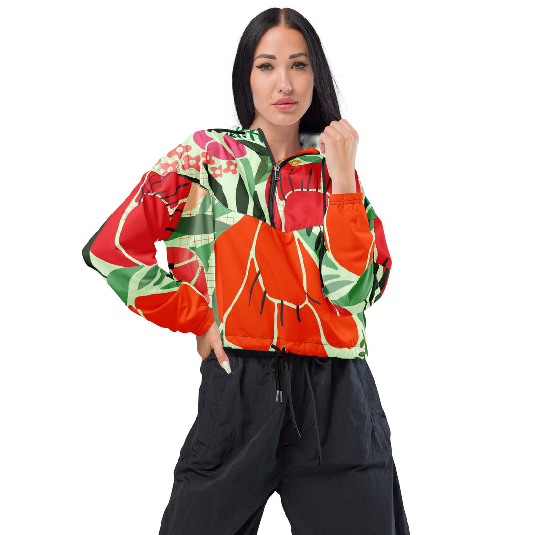 Women’s cropped windbreaker - Divine Janisal Design