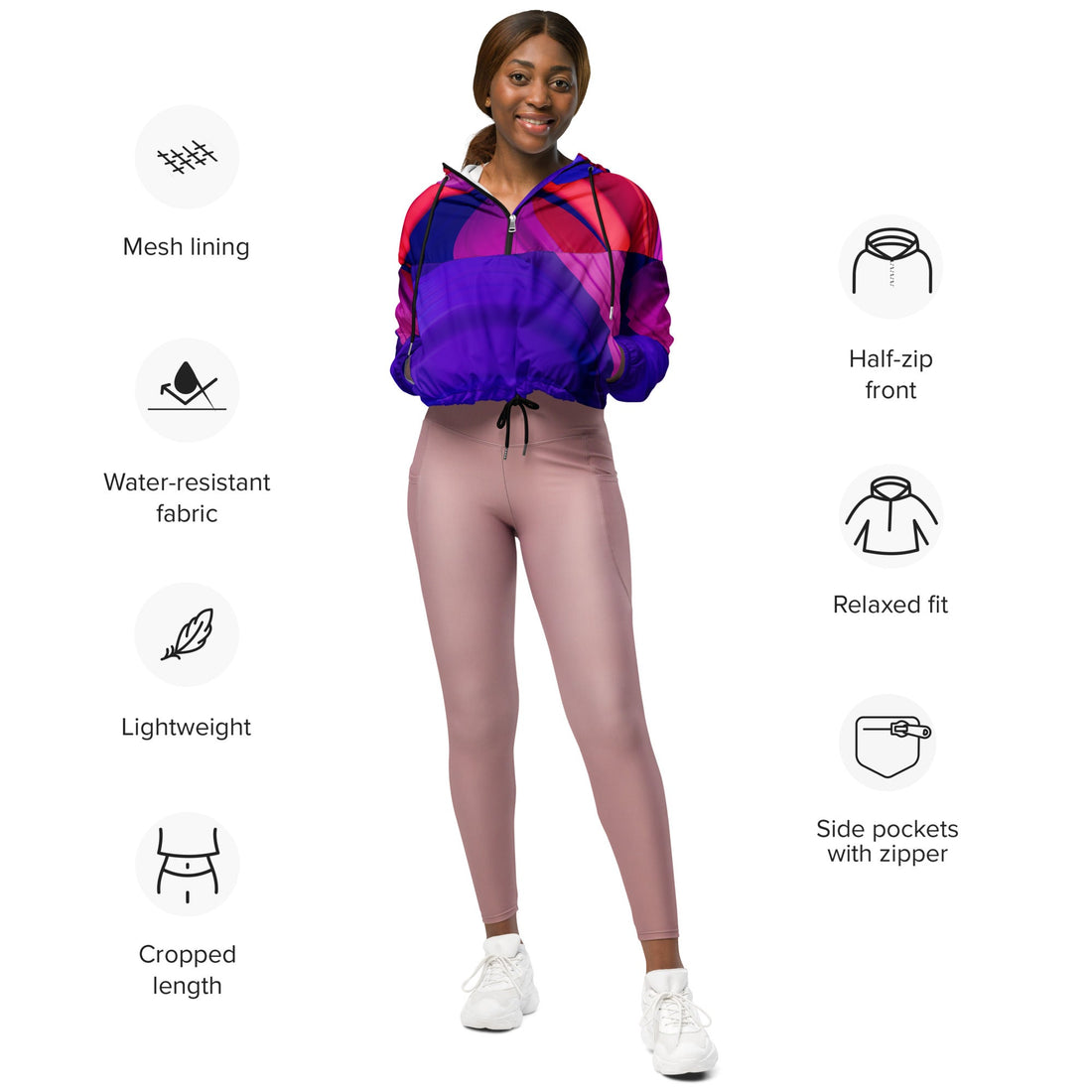 Women’s cropped windbreaker - Divine Janisal Design