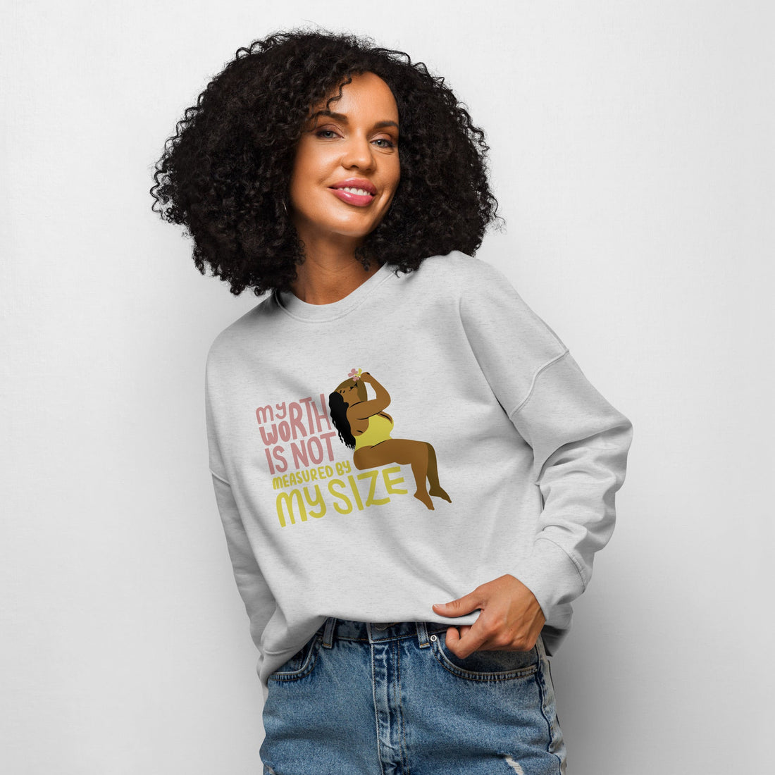 Women’s organic crew neck sweatshirt - Divine Janisal Design