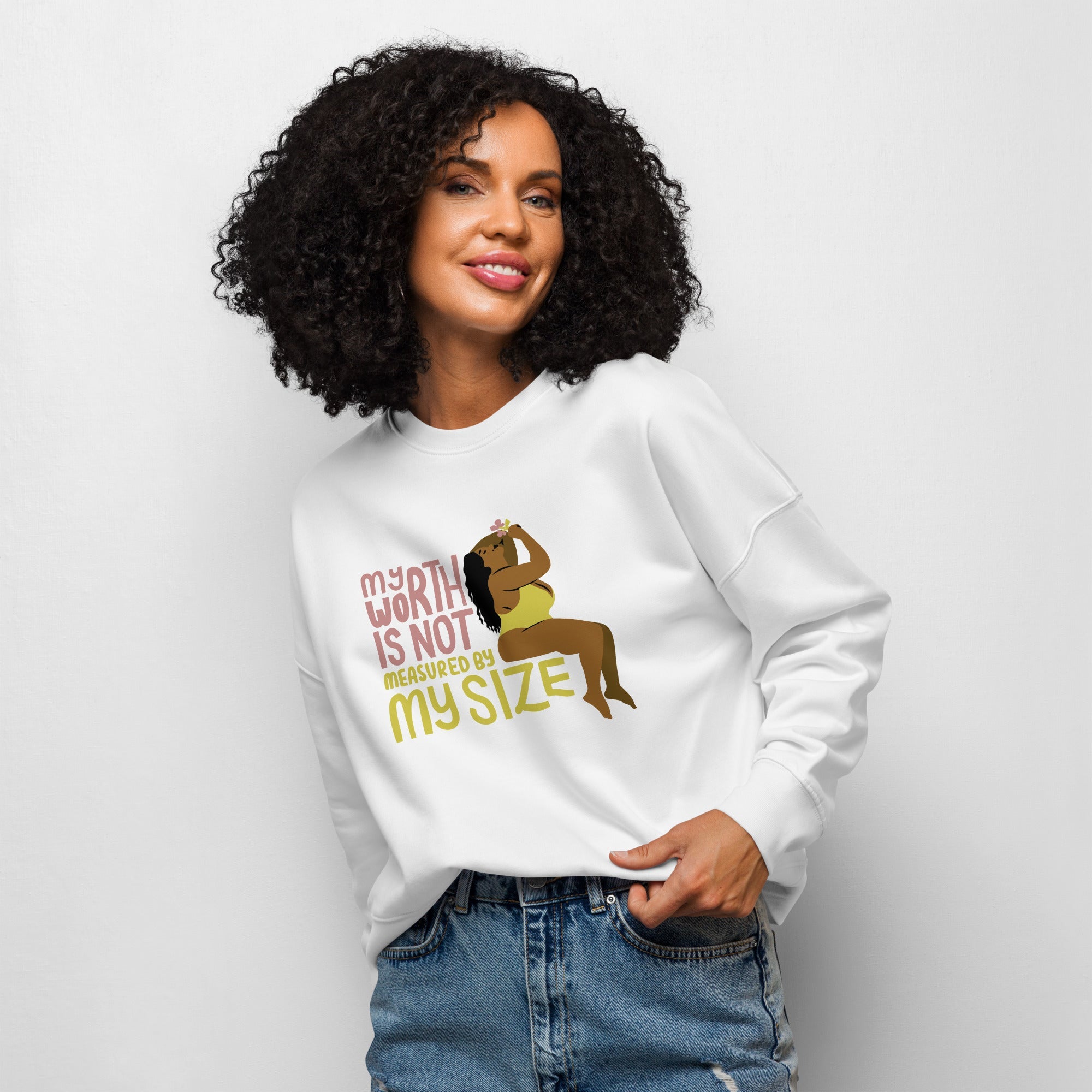 Women’s organic crew neck sweatshirt - Divine Janisal Design