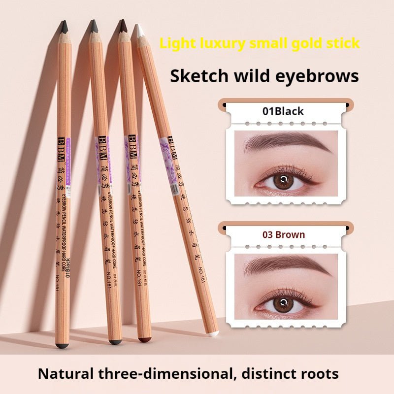 Wooden Hard Core Sweat - proof Eyebrow Pencil - Divine Janisal Design